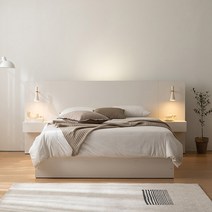 [3만원 즉시할인][스칸디아]데이 호텔 침대(QK)+협탁 2EA(매트제외), 화이트