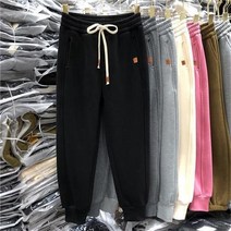 키가 작은 블랙 트레이닝바지 여성 봄가을 와이드 루즈핏 조거 슬림핏 빅사이즈 캐쥬얼 배기 츄리닝바지 4617024915