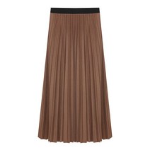 베스띠벨리 22F/W 배색 면 플리츠 스커트 BFS2317BR