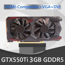 GTX550Ti 3GB GDDR5 NVIDIA PCI-e 컴퓨터 독립 게임용 그래픽 카드듀얼 냉각 팬 포함 HDMI 호환 VGA DVI, 협력사