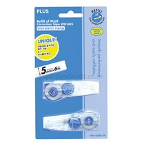플러스 수정테이프 리필 WH-605R 2p, 혼합 색상, 35개입