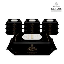 [클레보스] 에센셜 블랙 물티슈 캡형 74매 10팩, 없음