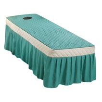 마사지 테이블 스커트 시트 안티 수축 스파 침대 대차 대조표 커버 누비질