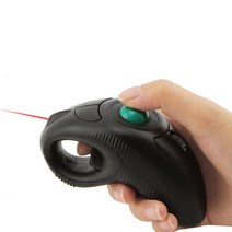 왼손잡이마우스 왼손무선마우스 음소거 수직그립 게임용 마우스 trackball mouse optical pointer handheld air laser mouse left for, 빨간색