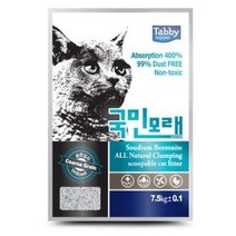 테비토퍼 고양이 국민모래 굵은입자 무향, 7.5kg, 2개입