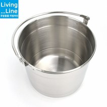 음식점 업소용 고급 스텐통 들통 대용량 깍두기통 다양한사이즈 스텐 보관용기 아이스버킷 스텐레스 곰국 곰탕 찜냄비 큰냄비 대형 국통 육수통, [LL] 사이즈-중-뚜껑 미포함