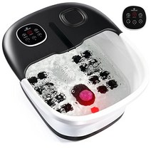 Medical king 열 및 마사지 제트가 있는 풋 스파 리모컨 포함 경석 접이식 스파 마사지기 열 버블 진동 포함