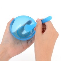 반투명 용기 세트 반죽 마스크팩 스페출라 셋트, 파랑