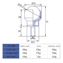 콘베어로라 컨베어AL롤러 컨베어롤러 1pcthreaded 스템 볼트 스터드 장착 304, 스테인레스 스틸, cy-25d