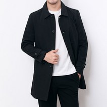 남자 트렌치코트 코디 롱코트 남성 오버코트 비즈니스 캐주얼 가을 겨울 코트 두꺼운 윈드 브레이커 패션 카키 롱 트렌치 코트 남성 겉옷 257