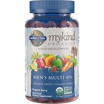 [캐로플] Garden of Life mykind Organics Men 40 구미 비타민 멀티 베리 120개