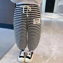 밀크봉봉 남아여아 가을 패션 캐주얼 봄가을 스트라이프 아동팬츠 (12)