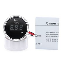 유면계 유량계 AD 52MM 보트 자동차 기계식 오일 압력 게이지 오일 프레스 미터 1/8NPT 센서 스레드 0-10 B, 03 Only Gauge BS