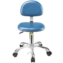 반도체 크린룸 의자 공장 연구실 정전기방지 체어 FRP, 40-54cm 나일론 5휠 블랙