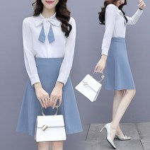 프랑스 틈새 셔츠 드레스 초가을 2022 새로운 여성 의류 기질 여신 팬 Xiaoxiangfeng 전문 정장 스커트