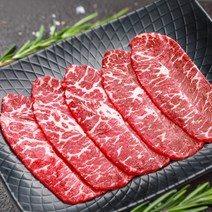 미국산 부채살 슬라이스 1kg 2kg 소포장 냉동 소고기 불고기 샤브샤브 육전 구이용 수입, (500g)