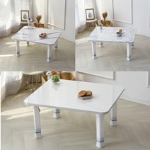 아소르띠 디오 국산 접이식 4단 높이조절 좌식 테이블 식탁 거실 소파 커피 좌탁 마블 밥상, 오리엔탈블랙