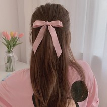 골프 리본핀 집게핀 머리핀 뒤통수볼륨 왕리본핀 롱 룩 바나나핀 삔 왕리본 집게핀 반묶음 여성 골프, 쿠팡 6-골프리본핀-블랙, 쿠팡 본상품선택