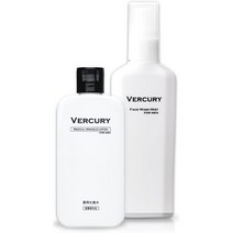 일본직발송 6. VERCURY 버큐리 미스트 세안 화장수 세트 남성 각 100ML 약 1개월분 [세안 검게 모공 케어, One Size, One Color