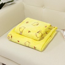 폼폼푸린 큐티댄싱 플란넬 극세사 낮잠 무릎 담요 소 중