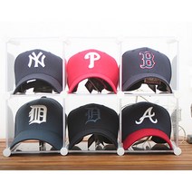 엠블럭&스페셜 스냅백정리함 뉴에라모자보관함 모자보관함 야구모자정리함 골프모자정리 모자진열대 수납장, 2층x3칸 6칸형(뒷덮개포함)