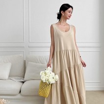 브이와이 여자 비치룩 피서룩 SS 슬리브리스 롱원피스