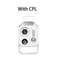 카메라렌즈 캐논 호환 렌즈 시그마 CPL 모바일 LED 라이트 마이크로 포켓 매크로 렌즈와 200X 배율 현미경, 02 White with CPL