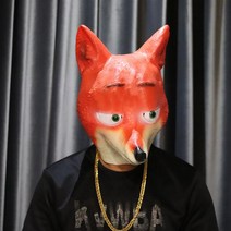 가면 .애니멀 헤드커버 말머리 마스크 라이브방송 웃긴 소품 술집 엽기 공연 할로윈데이 노래 면, T23-여우(선글라스+시가)