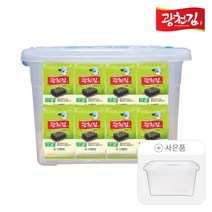 광천김 파래 도시락김5g X 32봉 + 리빙박스, 1세트, 상세 설명 참조
