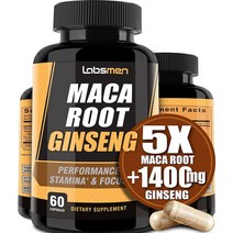 랩스멘 마카뿌리10 000mg+홍삼1400mg 60캡슐(여성용)