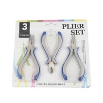 Jewelry Making Tools 주얼리 만들기 도구 장비 툴 1 세트 Doreen 상자 45 탄소강 펜치 도구 키트 DIY 보석 수제 만들기 블루 그레이 멀티 사용 비즈, 세트 당 3pcs
