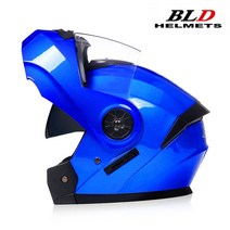 오토바이 BLD-남녀 공용 다운힐 풀 페이스 헬멧 모토 크로스 레이싱 모듈러 안전모, 05 Blue_04 XL