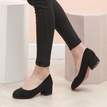 여성 둥큰코 데일리 통굽 펌프스 zn338
