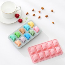 강아지 간식 만들기 모양 틀 얼음틀 키트 곰돌이 실리콘 베이킹 몰드 아이스트레이, 그레이