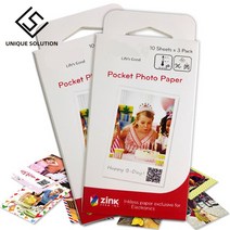 [해외] 1060 매 인화지 ZINK PS2203 LG 포토 프린터 용 스마트 모바일 프린터 PD221PD251 PD233 PD239 프린터 용지, 10 sheets