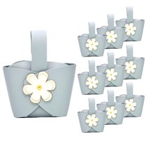 가죽 구디백 양말 선물 답례품 플라워 포장 가방 10개(L), 스카이10개