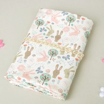 친환경 천아트 항균항염원단 E-DTP 면20수) MTJP1031 스윗애니멀 산토끼친구들(8514308)