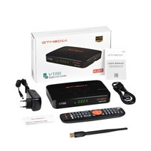 위성 TV 수신기 gtmedia v7 pro 스마트 텔레비전 dvb s s2 s2x t2 h.265 1080p hd ca 카드 슬롯 usb wifi ccam m3u 셋톱 박스, v7 pro(usb 와이파이 포함), 미국 플러그