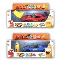 라바 스포츠카 오픈카 옵션선택 레드 블루 후렉션 풀백 프릭션 기어 귀여운 캐릭터 피규어포함 다이캐스트, 스포츠카(레드)