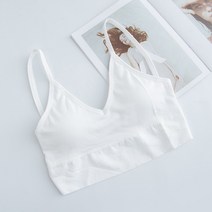 여성용 대형 U 뷰티 백 심리스 랩 어라운드 튜브 탑 스포츠 요가 통기성 스틸 링 없음 브래지어 조끼 속옷, 02 White_01 Free size