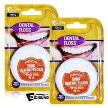 가장 얇은실 500D 보성 가는실 치실 왁스 2개