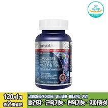 캐나다 코랄칼슘 앤 마그네슘 1305mgx120정 산호칼슘 마그네슘비타민d 글루콘산아연