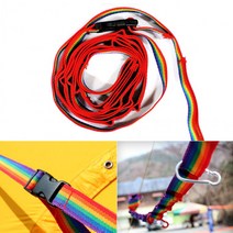 레인보우 데이지체인 캠핑 끈 수납 걸이 보관파우치포함, 레인보우데이지체인