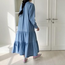 데님캉캉원피스 1114191DRESS amp SET 면원피스 중청 Blue Denim 연청 Light Blue Deni