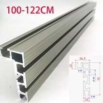 슬라이딩각도절단기 절삭공구 100-122CM 75 알루미늄 프로파일 울타리 마이터 트랙 T-트랙 백커 슬라이딩 브래킷 T-슬롯 테이블 톱 목공 작업대