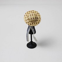 챙모자 밀짚모자 (왕골) 미니어처 납골당꾸미기 장식 추모관 봉안당 제사상 인형의집 라탄
