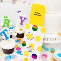 컨페티 카드 폭죽 (생일 레인보우) partypang.파티팡