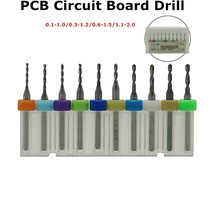 저렴한 10 개/대 0.1mm ~ 1.5mm 텅스텐 강철 카바이드 PCB 미니 드릴 비트 인쇄 회로 기판 CNC 기계, 01 PCB 0.3-1.2mm 10PCS
