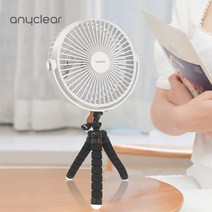 애니클리어 삼각대 문어발 선풍기 4000mAh + 거치대 세트, PDB-WMT10, 혼합색상