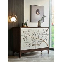 자개농 인테리어 원목 나비장 장식장 서랍장 빈티지, A타입 6서랍장